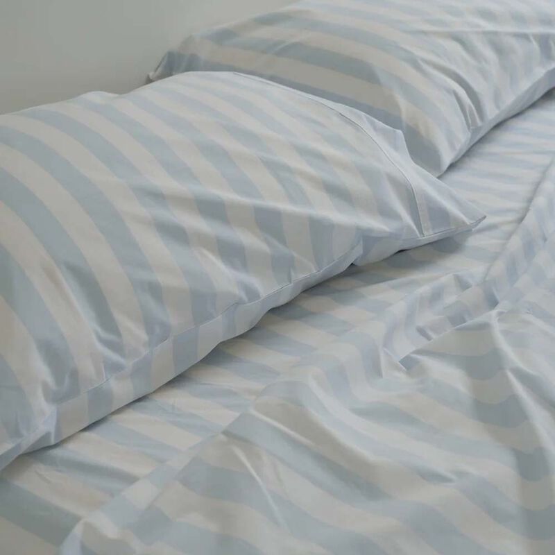 Home Lab 100% Stonewashed Cotton Stripe Pillowcase Pair image number 4